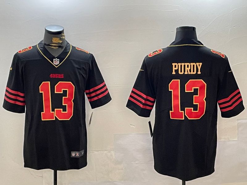 Men San Francisco 49ers #13 Purdy Black Gold 2024 Nike Limited NFL Jersey style 1230->san francisco 49ers->NFL Jersey